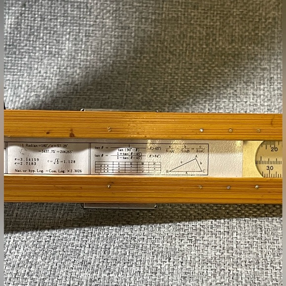 Vintage Frederick Post Co. 1447 Bamboo Slide Rule Ruler with Case Japan - Picture 11 of 16